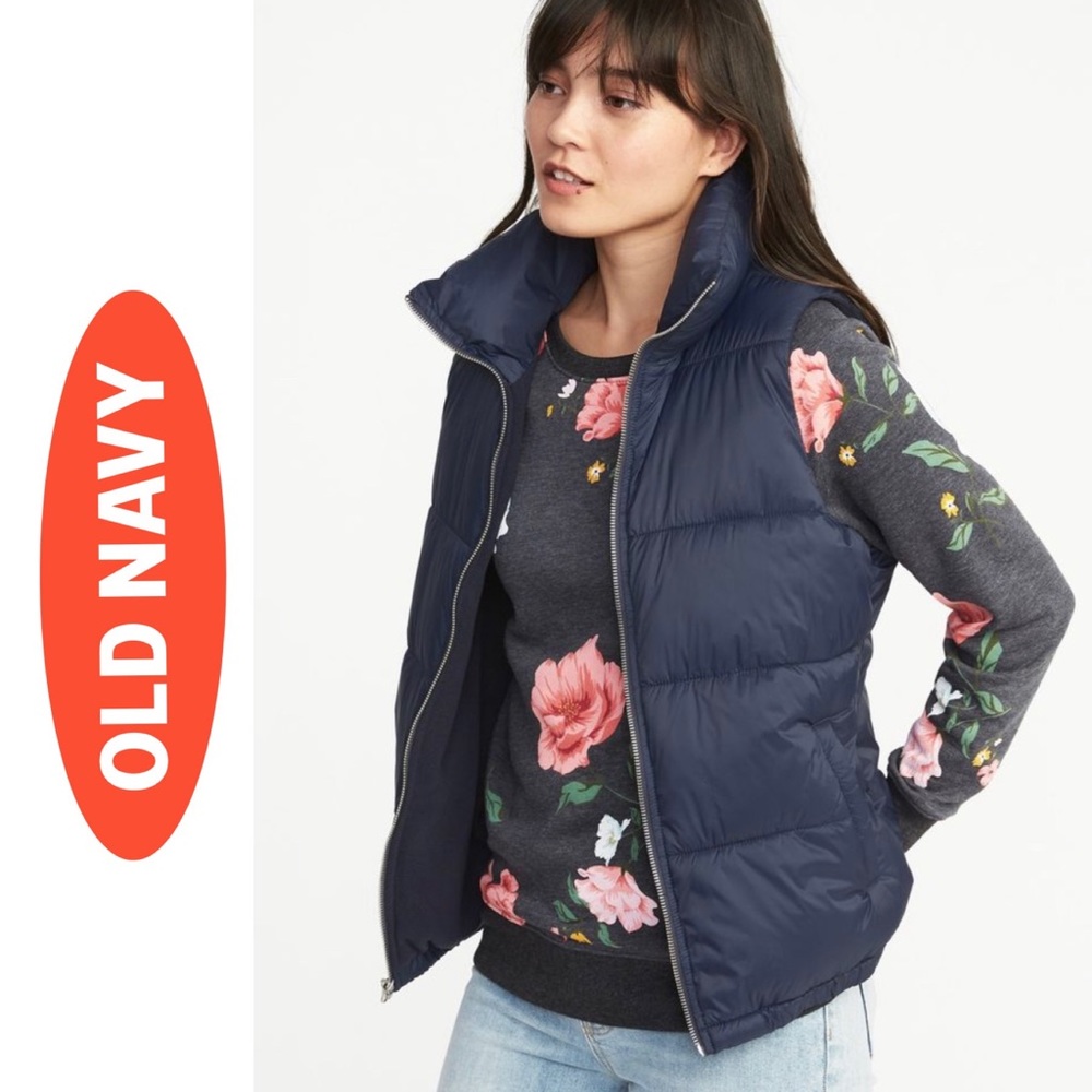 EUC Old Navy Frost-Free Puffer Vest in Navy Size XXL